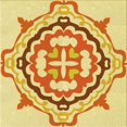 thumbnail image 1 of Ahgly Company Tapis de Zone Carré Orange Lavable en Machine, 7 Pieds Carré, 1 of 7