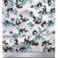 thumbnail image 1 of Soimoi Blue Poly Georgette Fabric Camouflage Texture Decor Fabric Printed Yard 42 Inch Wide, 1 of 3