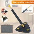 thumbnail image 3 of YOPTOP Wall Cleaner Mop with Long Handle 360° Rotatable Wall Cleaning Tool Self Wringing Triangle Cleaning Mop with 6 Microfiber Mop Pads Scraper Tool for Wall Ceiling Window Home, 3 of 8