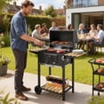 thumbnail image 2 of Outsunny 20" Charcoal BBQ Grill with Adjustable Charcoal Pan Barbecue Grill, 2 of 10
