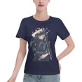 thumbnail image 1 of T-Shirt Basique à Manches Courtes pour Femmes Demon Slayer : Shitou Wuichiro, 1 of 6