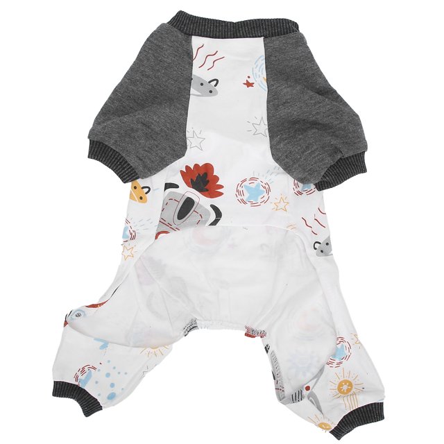 Fosa Pet Pajamas, Spaceship Pattern Puppy Bodysuits Cartoon Dog Jumpsuit For Spring Autumn