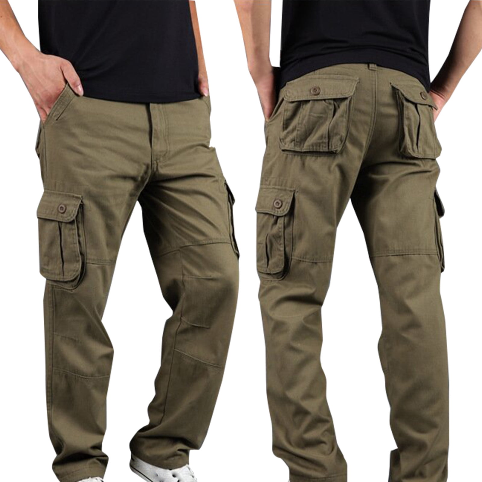 TopLLC Pantalon Cargo pour Homme en Ripstop, Pantalon Tactique Léger EDC de Randonnée et de Travail, Pantalon Cargo d'Extérieur avec Multiples Poches