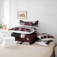 thumbnail image 5 of YST Rayures Modernes Violet Gris Noir Ensemble de Literie 7 Pcs Géométrique Ensemble de Couette Format Simple Rétro Cercles Tourbillons Ensemble de Literie Déco de Chambre Texture Abstraite Couleur Art Drap Plat Drap-Housse, 5 of 5