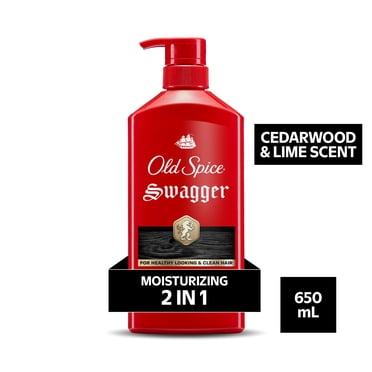 Old Spice Men’S 2 In 1 Shampoo and Conditioner, Swagger, Cedarwood & Lime Scent, 650 mL