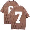 thumbnail image 1 of Pisexur 67 Chandail Col Rond Drôle Six Sept 6 7 Mème Gén Alpha Argot T-Shirt Café,4TG, 1 of 5