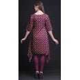thumbnail image 4 of Bimba Kurti Asymétrique à Imprimé Rose Rose et Floral pour Femmes, Robe d'Été Indienne Tunique Petite, 4 of 6
