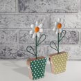 thumbnail image 3 of IH Casa Decor Galvanized Daisy On Wood Stand Asstd - Ensemble De 2, 3 of 3
