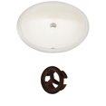 thumbnail image 1 of 19.5-in. W CUPC Oval Bathroom Undermount Sink Set In Biscuit - Oil Rubbed Bronze Hardware AI-20484, 1 of 6