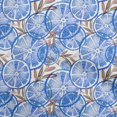 thumbnail image 1 of oneOone Rayon Medium Blue Fabric Leaves & Lemon Sewing Craft Projects Fabric Prints By Yard 56 Inch Wide, 1 of 5