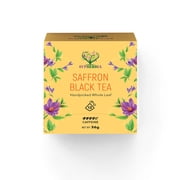 Eupherbia Saffron Black Tea, Handpicked, Highland Grown Whole Leaf Tea, Saffron Enriched, 12 Sachets