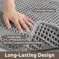thumbnail image 4 of AMOAMI Waffle Bath-Mat, Absorbent Bath Mats for Bathroom Non Slip, Machine Washable Bathroom Rugs with Tassels Ultra Soft Boho Bath Rugs for Floor 2'x6'(24"x72") Grey, 4 of 5
