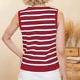 thumbnail image 4 of LOVZFMLL Camisoles pour Femmes Cardigan Décontracté Ample à Boutons Chandail à Rayures à Col en V, 4 of 7