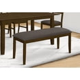 thumbnail image 1 of Monarch Specialties Bench, 44" Rectangular, Upholstered, Wood, Dining Room, Kitchen, Entryway, Brown Solid Wood, Brown Fabric, Transitional, 1 of 9