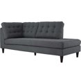 thumbnail image 2 of Modway Empress Upholstered Polyester Fabric Right Facing Chaise in Gray, 2 of 5