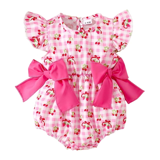 Akiihool Baby Rompers Girl Toddler Baby Girl Summer Clothes Sleeveless Ribbed Knitted Jumpsuit Shorts Overalls Baby One Piece Outfit (Red ,12-18 Months)