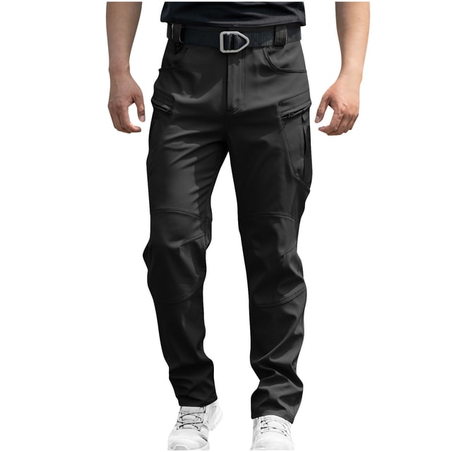Pantalons Cargo Tactiques pour Hommes, Pantalons de Randonnée Imperméables pour Extérieur, Grande Taille, Multi-Poches