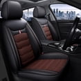 thumbnail image 1 of Maidao Car Seat Covers Leather Set for SEAT for Altea 2004-2015 5 Seats Compatible Airbag Waterproof Front Rear Cushion Protector Black and Coffee, 1 of 7