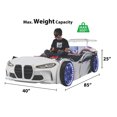 thumbnail image 4 of GTX Twin Race Car Bed with LED Lights & Sound FX, Kids Racing Bedroom Furniture, 4 of 4