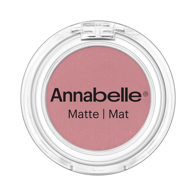 Annabelle Fard à Paupières Mat Simple en Quartz Rose, Rond et compact, Présentant une Poudre Rose Mate Douce avec une texture Veloutée Qui s'Estompe Sans Effort pour un Port Longue Tenue Sans Plis, Convient pour Ombrer et Définir les Yeux.