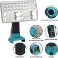 thumbnail image 3 of Lampe de Travail pour Bosch 18V Batterie, 3300LM Lampe de Travail LED Sans Fil Rechargeable Portable Bosch Flood, Port USB, pour Réparation de Voiture Randonnée Camping Garage avec 3 Modes & 110° de Pivotement, 3 of 7