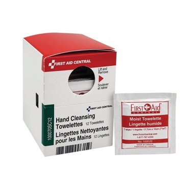First Aid 100070SC12 Hand Cleansing Towelettes (Box of 12)