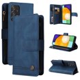 thumbnail image 1 of Case for Samsung Galaxy A52 5G Cover Zipper Pocket Wallet Case Magnetic Protective - Blue, 1 of 5