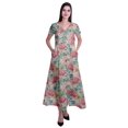 thumbnail image 1 of Moomaya Robe Longue Maxi pour Femmes à Manches Courtes, Robe Formelle/décontractée avec Poches P-TTG, 1 of 6