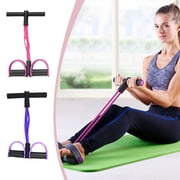 Multifunction Tension Rope,6-Tube Elastic Yoga Pedal Puller Resistance Band,6 Tube Pedal Ankle Puller,Sit up Leg Stretch Rope Exercise Bands with Handles,For Abdomen/Waist/Arm/Leg Training