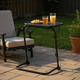 thumbnail image 1 of Homy Casa Adjustable Folding Dining Table with Cup Holder, Portable Table for Kitchen, Balcony, and Apartment, 1 of 7