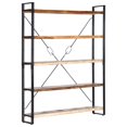 thumbnail image 1 of vidaXL 5-Tier Bookcase 140x30x180 cm Solid Reclaimed Wood, 1 of 4