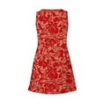 thumbnail image 4 of Pisexur Robe d'Été pour Femme, Robe Midi Sans Manches, Imprimé Floral, Style Décontracté, avec Poche, Tailles P à 2TG, 4 of 6