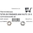 thumbnail image 4 of 5/16-24 Hex Jam Nut Fine Thread UNF 18-8 Stainless Steel (25 Pcs), 4 of 4