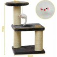thumbnail image 2 of Cat Tree, Three Layers Cat Toy Cat Tree Scratching Post Activity Center Kennels Reinforced Columns Large Capacity 20cm x 20cm x 40cm black, 2 of 5