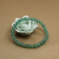 thumbnail image 3 of Bracelet Extensible Unisexe en Perles Rondes de 6 mm en Aventurine Verte Naturelle, 3 of 5
