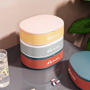 Sentmoon Pill Box Supplement Organizer Medicine Organizer MoistureProof Mini Weekly Organizer Box 6 Grids Portable for Travel with Removable Individual Containers