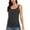 Grey, variant on Women's Cotton Tank Top Adjustable Wide Strap Camisole with Shelf Bra Undershirt