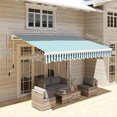 thumbnail image 3 of Outsunny Auvent de Patio Rétractable Manuel 13 Pieds x 8 Pieds Pare-Soleil pour l'Extérieur, 3 of 10