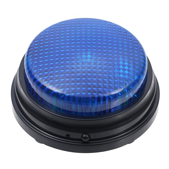 30-Second Voice Recording Push Button Box with LED Light - Interactive Toy for Parent-Child Games, Language Learning & Message Sharing - Portable, Easy to Use with Comfortable Press Feel - Blue
