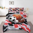 thumbnail image 1 of Erosebridal Ensembles de Couette Ball Game Format Grand, Couettes et Duvets Camouflage Noir Gris Rouge, Réversible, 1 of 7