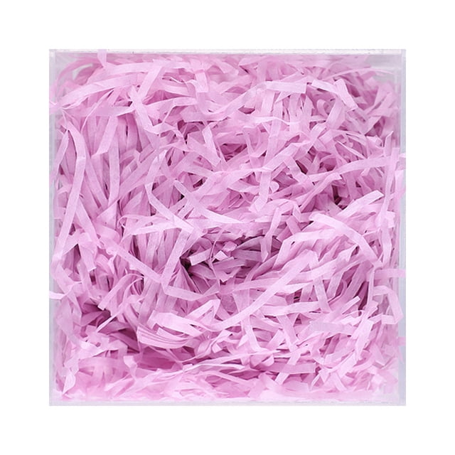 1 Pack Lafite Paper Raffia Filler Colorful Shredded Box Packaging Decoration Practical Wedding Party Easter New Year Pink Purple