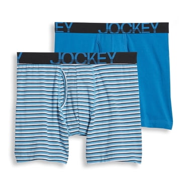 Jockey Men's Big Man ActiveStretch Long Leg Boxer Brief - 2 Pack