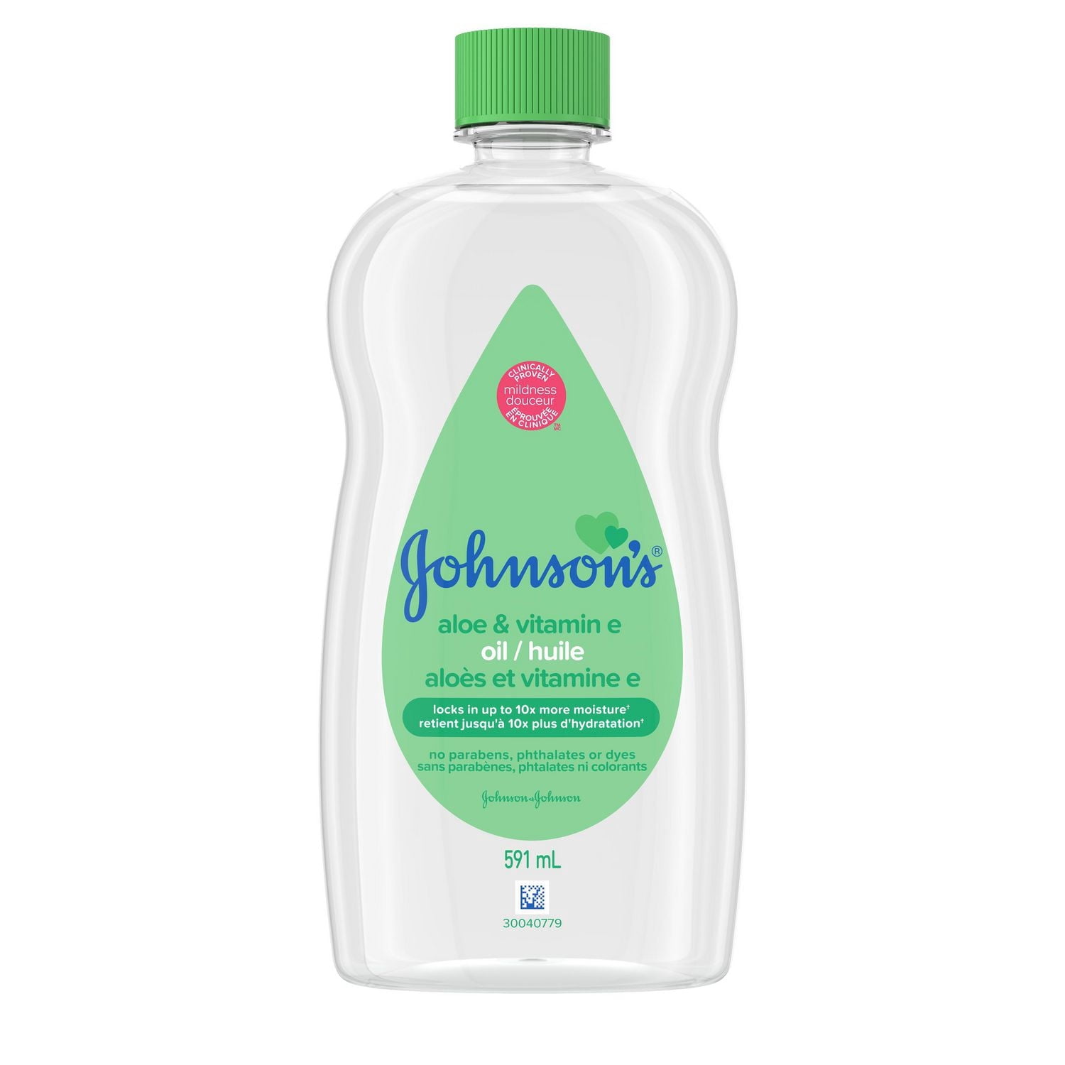 Johnson's Bébé, Aloès Vera & Vitamine E, Gel d'Huile pour Bébé591ml