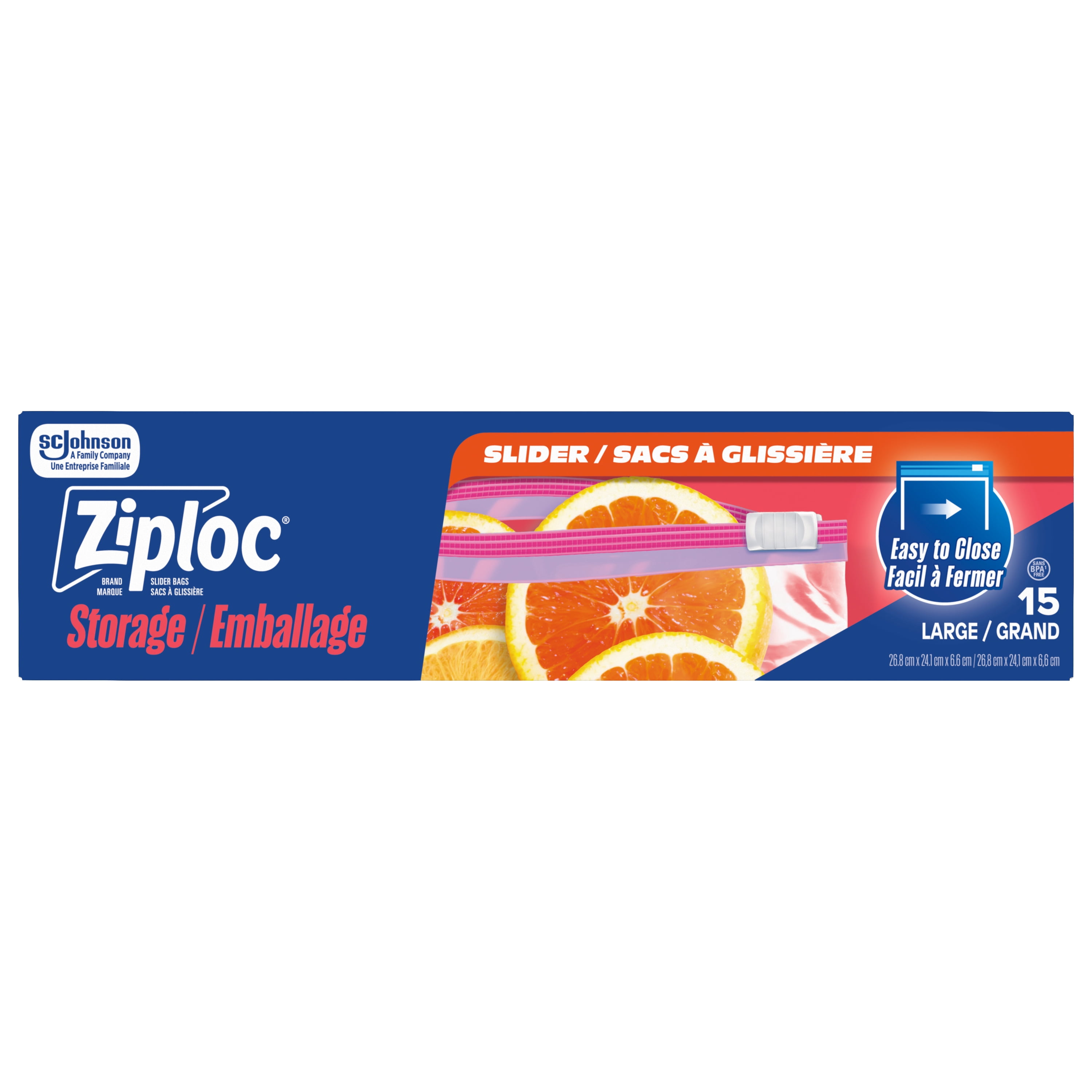 新品未使用　LEAP スリーピングクリームパック　2箱 Ziploc® Slider Storage Bags with Power Seal Technology, Large, 15