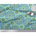 thumbnail image 3 of Soimoi Moss Georgette Fabric Mandala Ethnic Print Fabric by the Yard 42 Inch Wide, 3 of 3