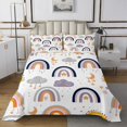 thumbnail image 1 of Erosebridal Cartoon Rainbow Coverlet Set Queen, Dreamy Galaxy Bedding Set, Cloud Star Decor 3pcs, 1 of 5