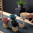 thumbnail image 3 of MesaSe Vintage Ceramic Personal Tea Cup 200ml/6.7oz Coarse Pottery Coffee Mug Gift With Base, 3 of 12