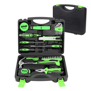 DNA MOTORING vert 46 PCs Accueil Jeu d'outils de réparation électrique de précision tournevis Testeur de tension pince de marteau DIY Kit (TOOLS-00015)