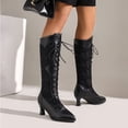 thumbnail image 5 of Cameland Large Women's Fall/Winter Lace Contrast Boots Mutual Lace High Heel Boots, 5 of 5