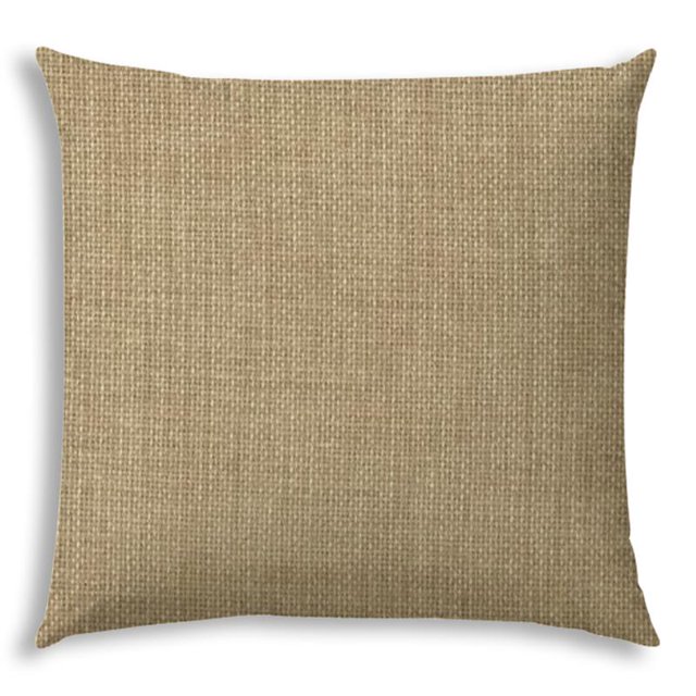 Joita Remi Coussin Carré Intérieur/extérieur Cousu Fermé - Tissu Polyester Beige